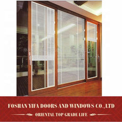 heavy building material big space 3-track aluminum tilt thermal break sliding door on China WDMA