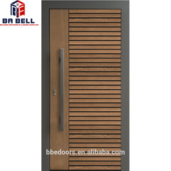 hot sale walnut latest design main solid teak wood sliding door with high quality on China WDMA