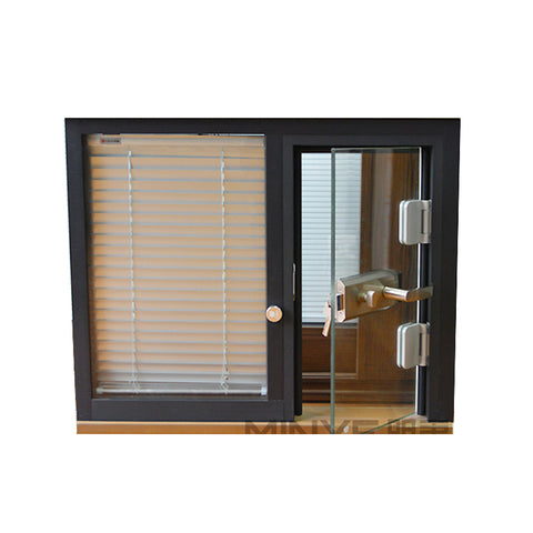 inside double glass window/curved glass windows/windows with blinds inside on China WDMA