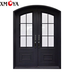 iron Industrial glass doors metal frames windows grill iron sliding door design factory price on China WDMA