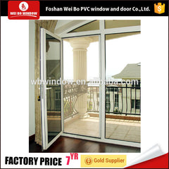 lamination door external profile pvc double insulated casement glass door on China WDMA