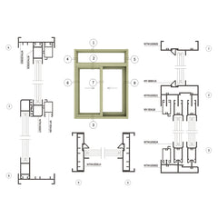 low price restaurant security exterior aluminum corner manual glass sliding door on China WDMA