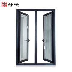 new design powder coated grey wood color aluminum window frame windows with built on China WDMA
