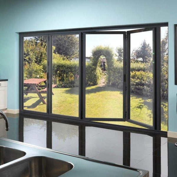 outdoor soundproof veranda bifold doors bi folding glass patio screen door on China WDMA