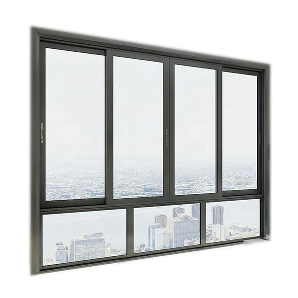 philippines kenya Australian latest designs double glazed size aluminum frame office sliding glass window price on China WDMA