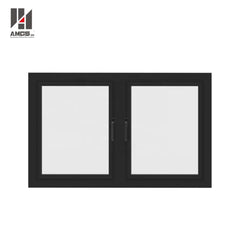 philippines price double glazing black aluminum framed glass casement window on China WDMA