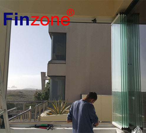 popular frameless balcony glazing folding glass window with good quality on China WDMA