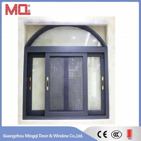 powder coated wooden color double glass aluminium sliding Windows And Doors on China WDMA