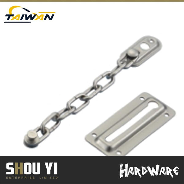 satin Nickel us15 steel sliding window lock door chain locks on China WDMA