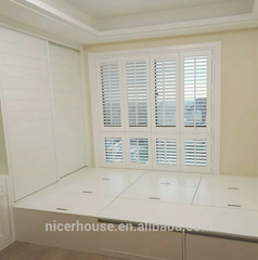 sound proof glass window pvc hurricane plantation shutters shuttered windows on China WDMA