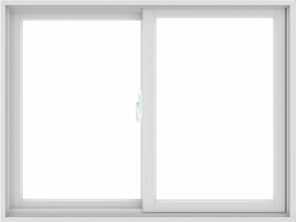 WDMA 48X36 (47.5 x 35.5 inch) White uPVC/Vinyl Sliding Window without Grids Interior