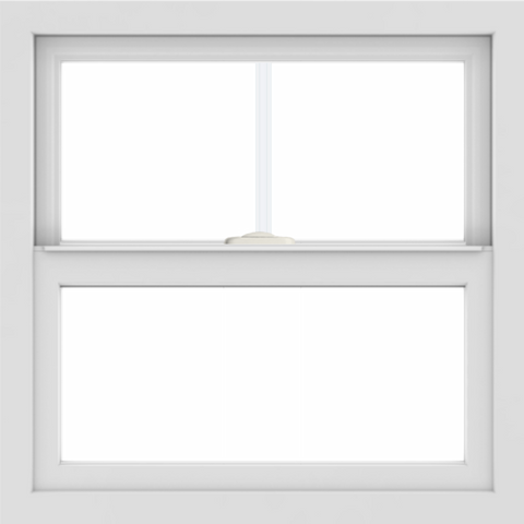 WDMA 24x24 (23.5 x 23.5 inch) White Aluminum Single and Double Hung Window with Top Colonial Grids