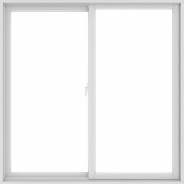 WDMA 60X60 (59.5 x 59.5 inch) White uPVC/Vinyl Sliding Window without Grids Interior