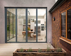 vertical folding doors Bifolding Doors Aluminum French Grey Doors on China WDMA