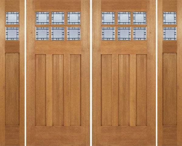 WDMA 100x84 Door (8ft4in by 7ft) Exterior Mahogany Randall Double Door/2side w/ N Glass 1