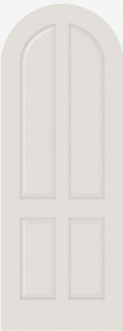 WDMA 12x80 Door (1ft by 6ft8in) Interior Swing Smooth 4040R MDF 4 Panel Round Top and Panel Single Door 1