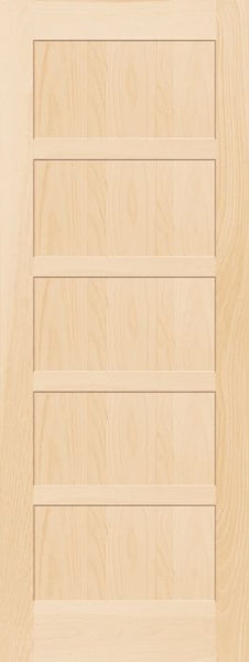 WDMA 12x80 Door (1ft by 6ft8in) Interior Pocket Paint grade 795L Wood 5 Panel Contemporary Modern Shaker Single Door 1