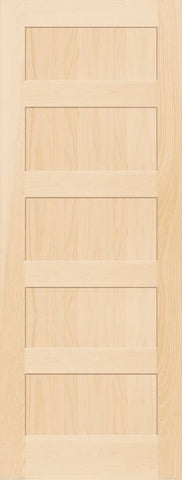 WDMA 12x80 Door (1ft by 6ft8in) Interior Pocket Paint grade 795H Wood 5 Panel Contemporary Modern Shaker Single Door 1