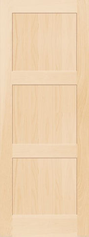 WDMA 12x80 Door (1ft by 6ft8in) Interior Pocket Paint grade 793H Wood 3 Panel Contemporary Modern Shaker Single Door 1