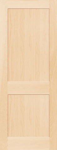 WDMA 12x80 Door (1ft by 6ft8in) Interior Barn Pine 7920 Wood 2 Panel Transitional Shaker Single Door 1