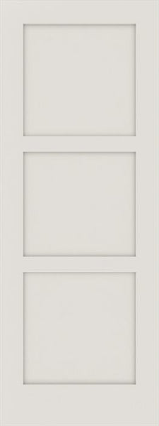 WDMA 18x80 Door (1ft6in by 6ft8in) Interior Swing Smooth 80in Primed 3 Panel Shaker Single Door|1-3/4in Thick 1