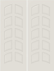 WDMA 20x80 Door (1ft8in by 6ft8in) Interior Swing Smooth 8010-GATOR MDF 10 Panel Arch Panel Double Door 1