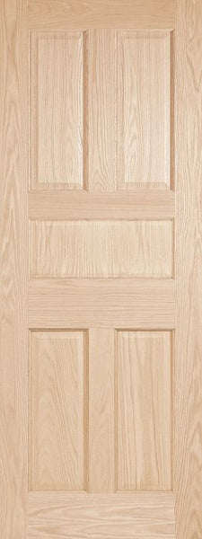 WDMA 24x80 Door (2ft by 6ft8in) Interior Barn Pine 2050 Wood 5 Panel Transitional Ovolo Single Door 1