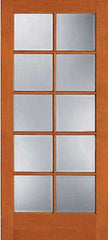 WDMA 24x80 Door (2ft by 6ft8in) French Fir 1510 10-Lite Exterior Single Door 1