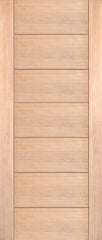 WDMA 24x80 Door (2ft by 6ft8in) Interior Swing Oak Contemporary Modern White Single Door MD 15 1