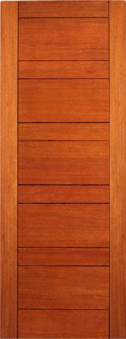 WDMA 24x96 Door (2ft by 8ft) Interior Swing Mahogany RB-01 Contemporary Modern Single Door 1