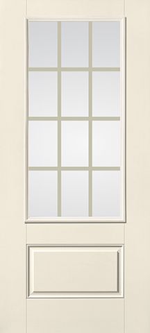 WDMA 32x80 Door (2ft8in by 6ft8in) Patio Smooth fiberglass Impact French Door 6ft8in 3/4 Lite GBG Flat White Low-E 1