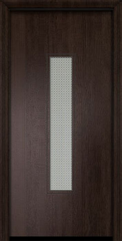 WDMA 32x80 Door (2ft8in by 6ft8in) Exterior Mahogany 80in Malibu Contemporary Door w/Metal Grid 2