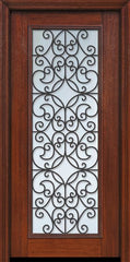 WDMA 32x80 Door (2ft8in by 6ft8in) Exterior Cherry 80in Full Lite Florence / Walnut Door 1