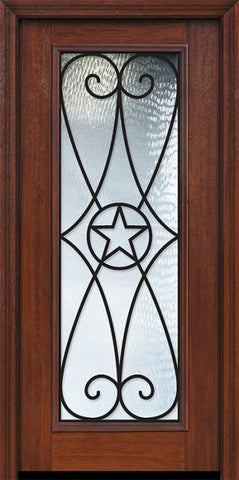 WDMA 32x80 Door (2ft8in by 6ft8in) Exterior Cherry 80in Full Lite Austin / Walnut Door 1