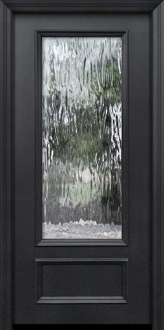 WDMA 32x80 Door (2ft8in by 6ft8in) French 80in ThermaPlus Steel 3/4 Lite Privacy Glass Door 1