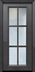 WDMA 32x80 Door (2ft8in by 6ft8in) Exterior 80in ThermaPlus Steel 6 Lite SDL Full Lite Door 1