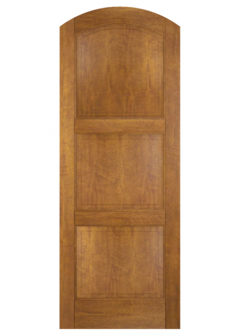 WDMA 32x84 Door (2ft8in by 7ft) Exterior Swing Mahogany 3 Panel Arch Top Solid or Interior Single Door 2