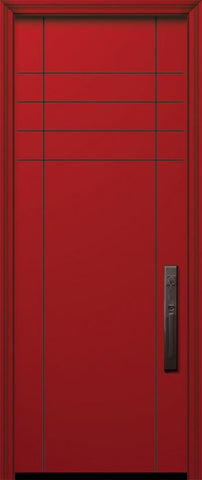 WDMA 32x96 Door (2ft8in by 8ft) Exterior Smooth IMPACT | 96in Fleetwood Solid Contemporary Door 1