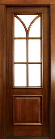 WDMA 34x78 Door (2ft10in by 6ft6in) Exterior Mahogany Seville Impact Single Door Renaissance 1