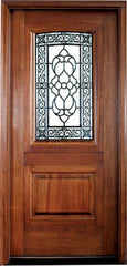 WDMA 34x78 Door (2ft10in by 6ft6in) Exterior Mahogany Lake Norman Single Door Santa Barbara 1