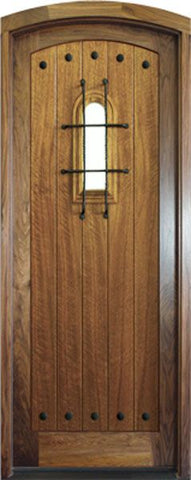 WDMA 34x78 Door (2ft10in by 6ft6in) Exterior Mahogany Chancery Single/Arch Top w Speakeasy Tuscany 1