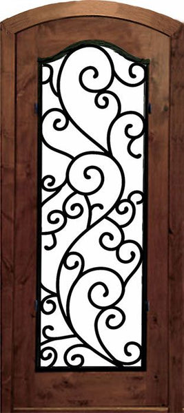 WDMA 34x78 Door (2ft10in by 6ft6in) Exterior Mahogany Knotty Alder or Cliffs Redwood Single Door/Arch Top 1