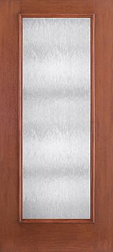 WDMA 34x80 Door (2ft10in by 6ft8in) French Mahogany Fiberglass Impact Door Full Lite With Stile Lines Chord 6ft8in 1