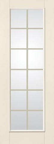 WDMA 34x96 Door (2ft10in by 8ft) Patio Smooth Fiberglass Impact French Door 8ft Full Lite With Stile Lines GBG Flat White 2