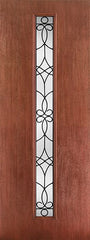 WDMA 34x96 Door (2ft10in by 8ft) Exterior Mahogany Fiberglass Door 8ft Linea Centered Salinas 1