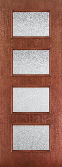 WDMA 34x96 Door (2ft10in by 8ft) Exterior Mahogany Fiberglass 8ft Ari 4-Lite Granite 1