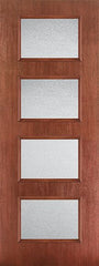 WDMA 34x96 Door (2ft10in by 8ft) Exterior Mahogany Fiberglass 8ft Ari 4-Lite Granite 1