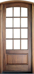 WDMA 36x108 Door (3ft by 9ft) French Mahogany Trinity SDL 12 Lite Impact Single Door/Arch Top 1-3/4 Thick 1