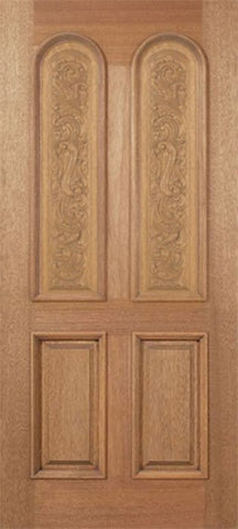 WDMA 36x80 Door (3ft by 6ft8in) Exterior Mahogany Legacy Single Door Carved Panel 1