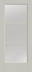 WDMA 36x80 Door (3ft by 6ft8in) Exterior Smooth 3 Lite 6ft8in Full Lite Flush-Glazed Fiberglass Single Door 1